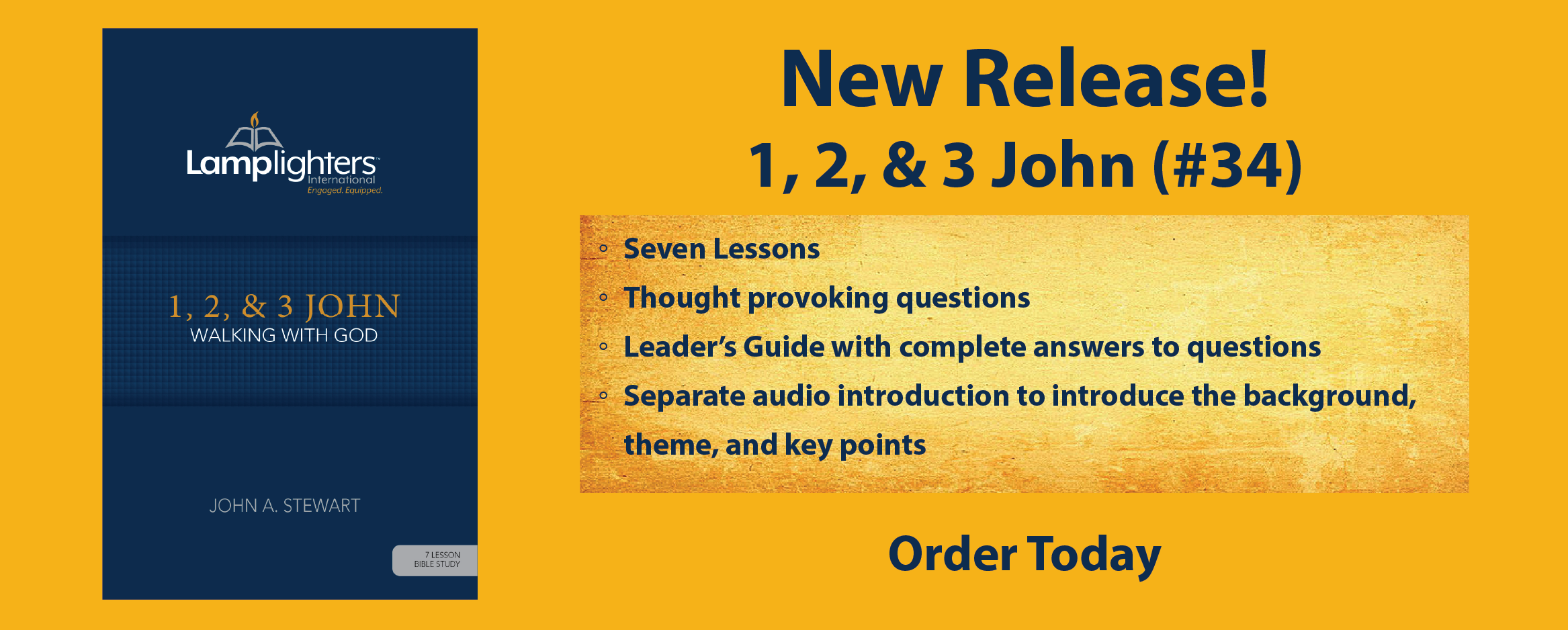 New Release! 1, 2, & 3 John Bible study book on sale now.