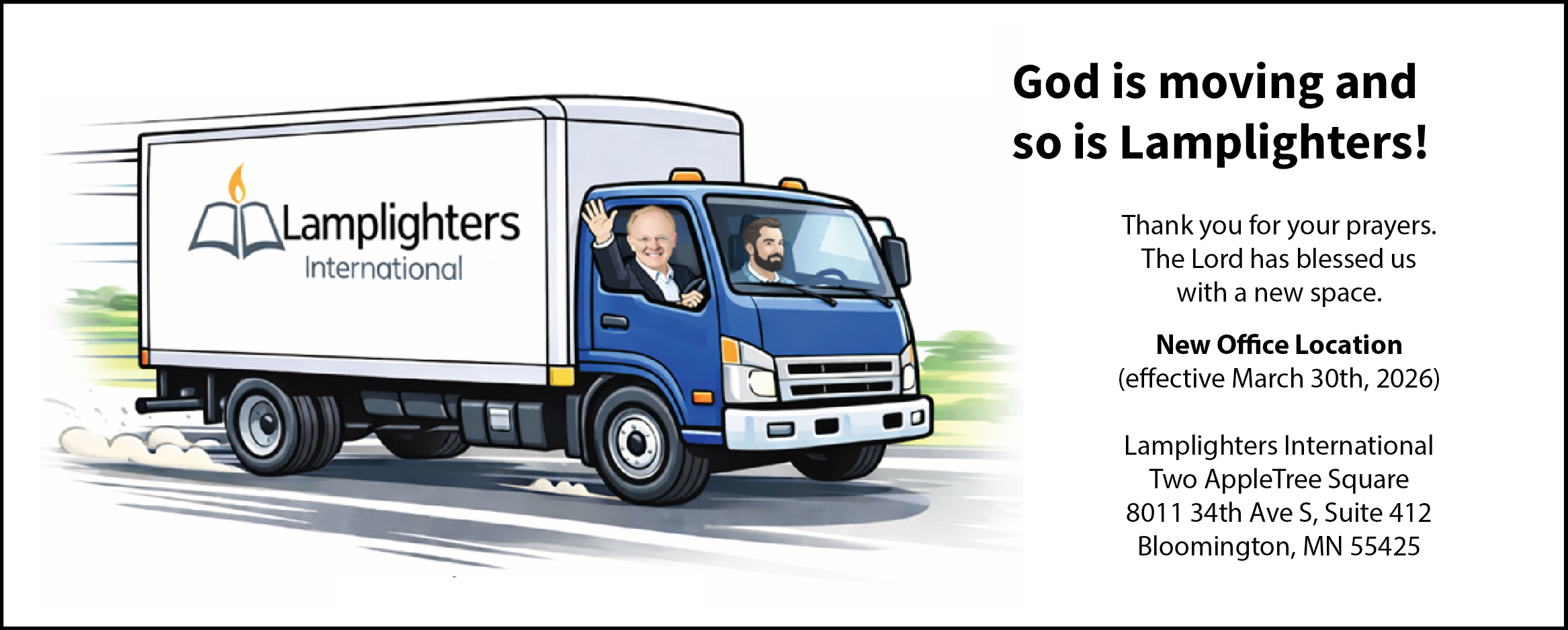 Lamplighters' office is moving!