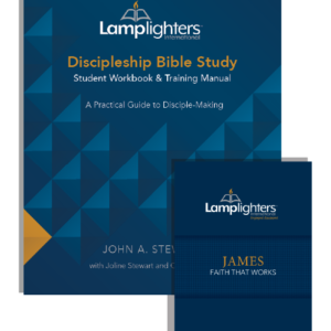 Image of Discipleship Bible Study Workbook and James Bible Study Covers