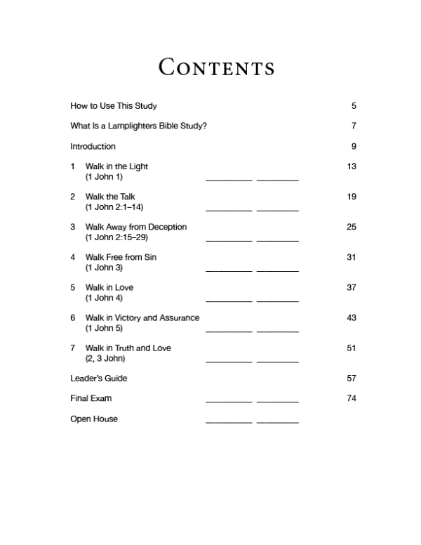 Table of Contents